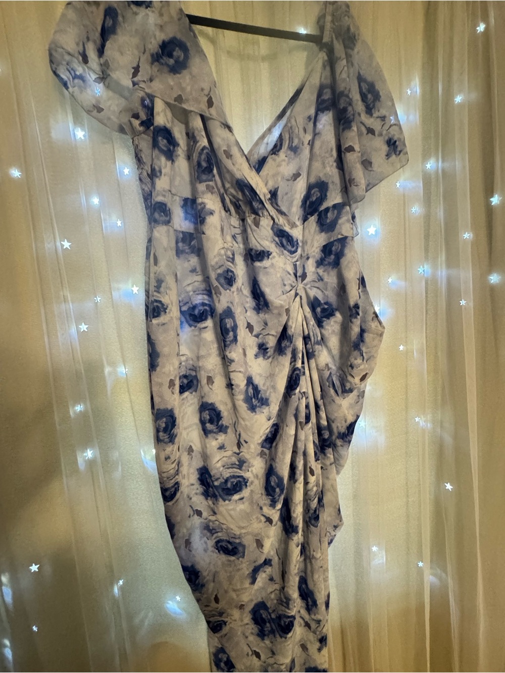 SHEIN Curve Light Blue Plus Size Dress 3XL with side slit